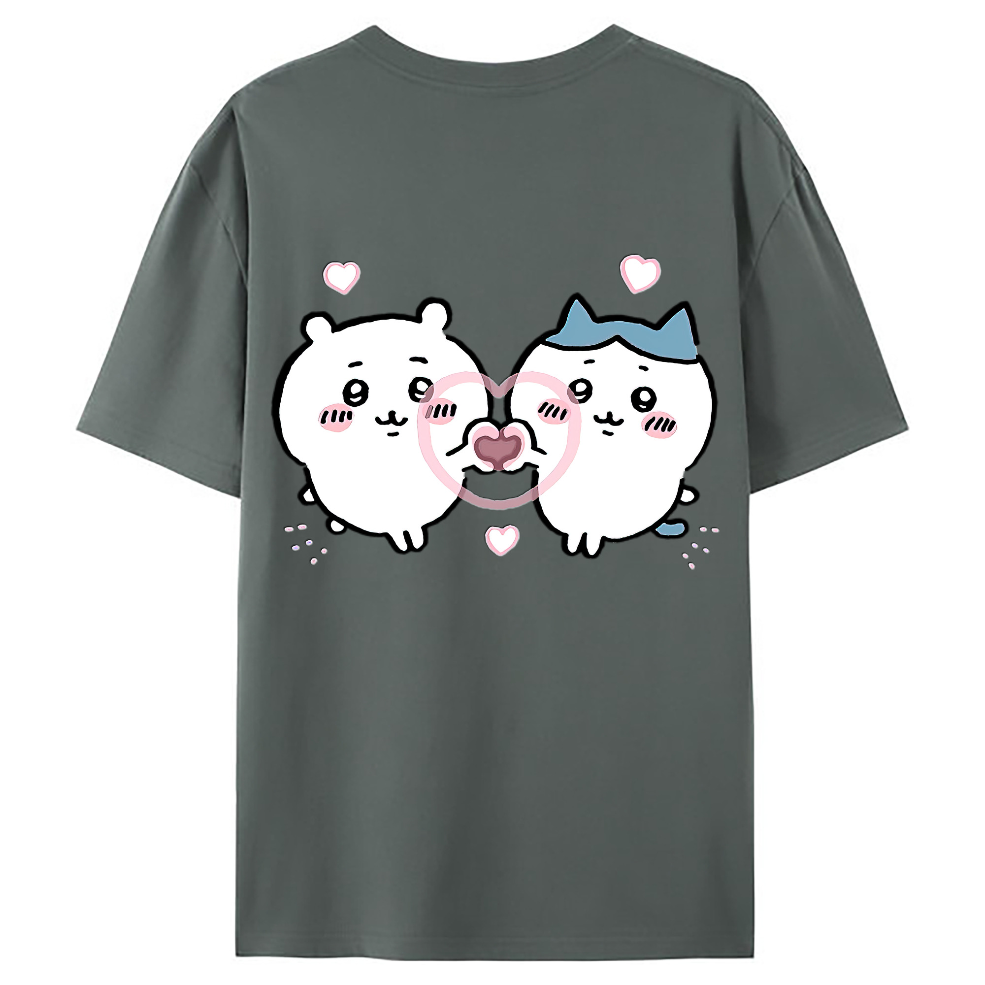 （画像用） ちいかわ ちいかわ Chii-kawa chiikawa 綿100％ メンズ半袖Tシャツ（バックプリント） 通気性